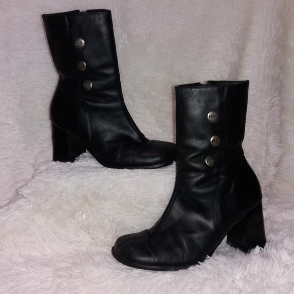 Harley-Davidson Shoes - Harley Davidson Zip Up Block Heel Boots